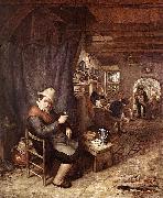 Adriaen van ostade The Drinker oil painting artist